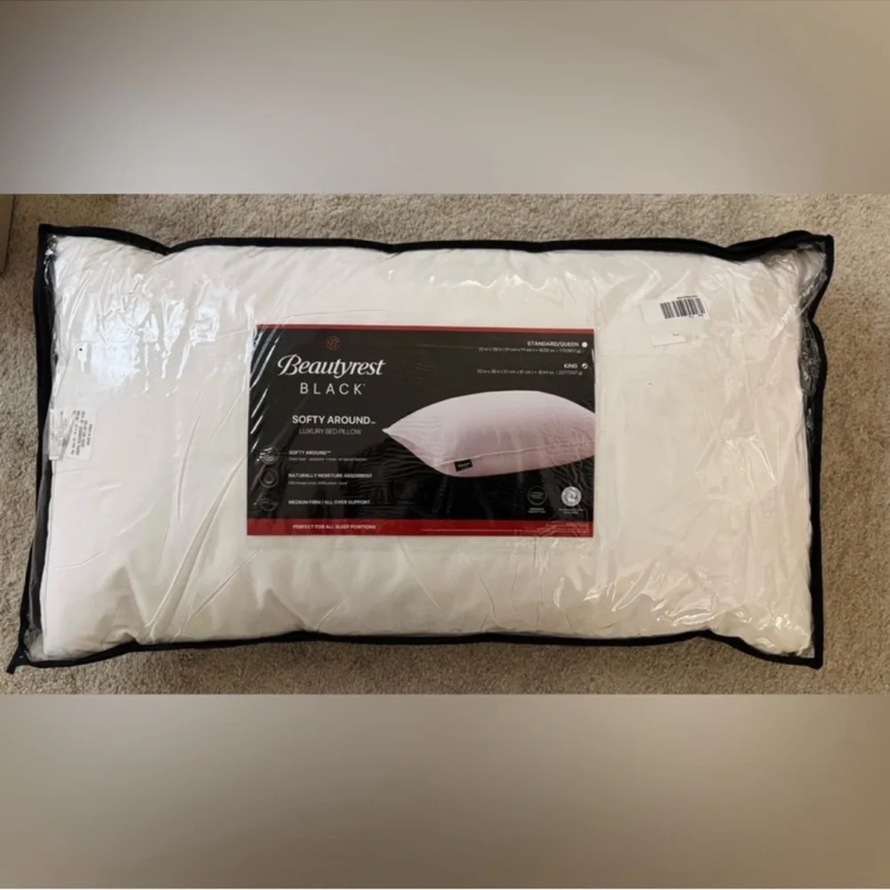 🎉LAST CHANCE🎉2PC BEAUTYREST BLACK Luxurious Down And Feather‎ Blend Pillows